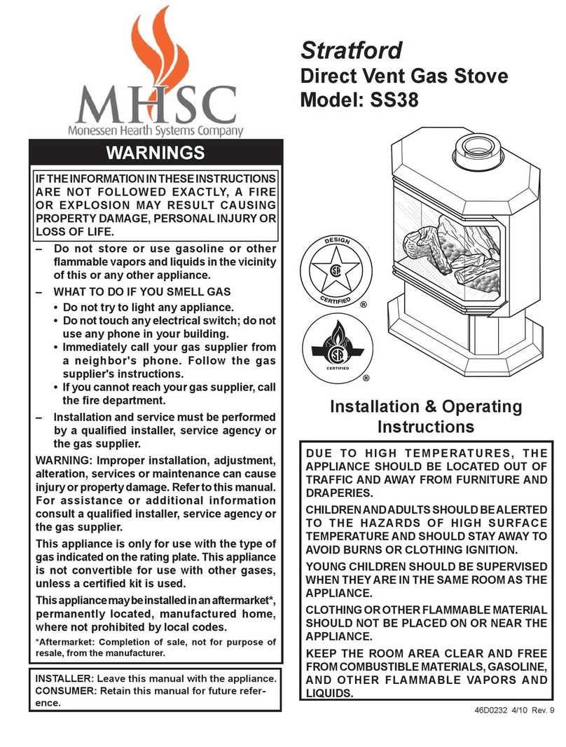 Monessen Hearth SS38 User manual