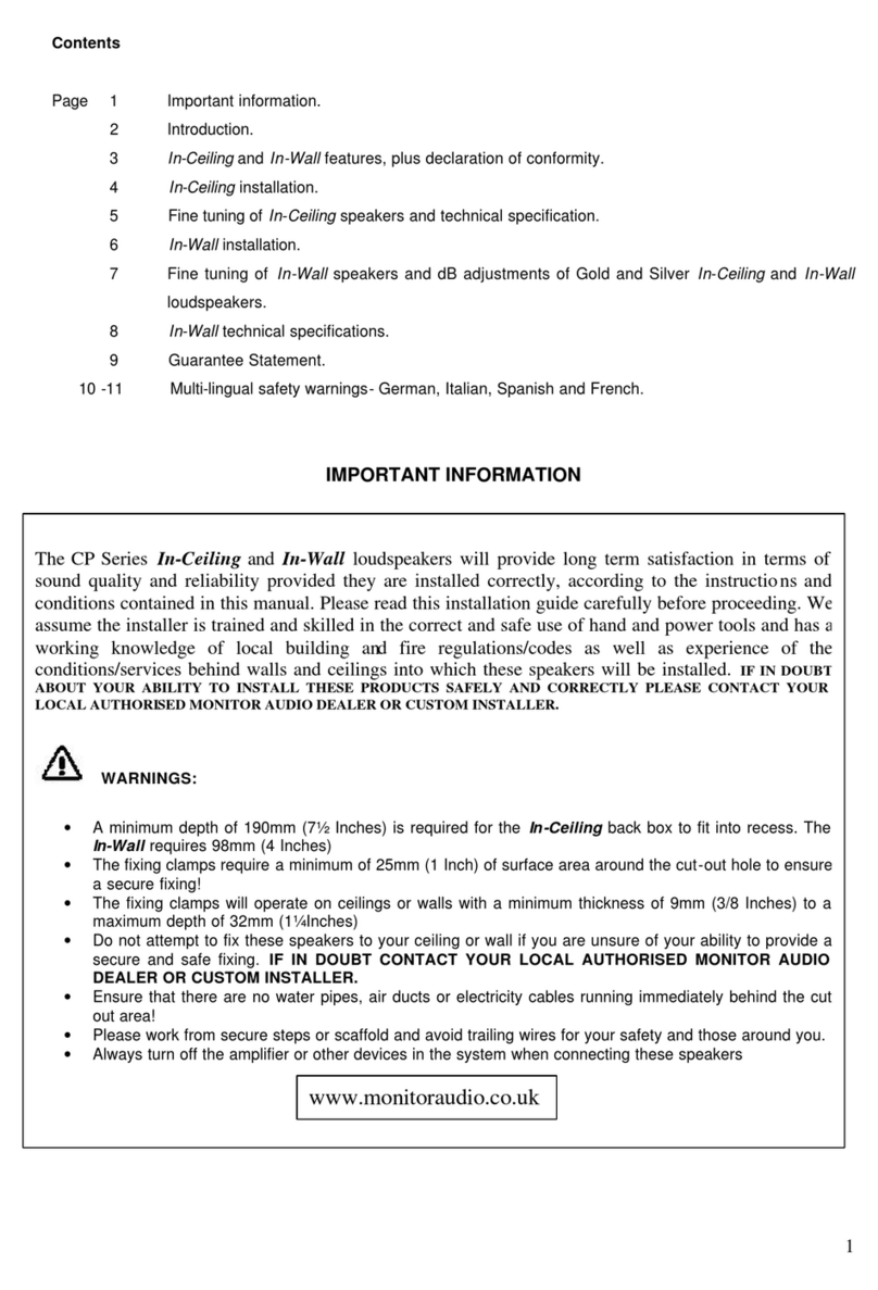 Monitor Audio EN 50020 user manual