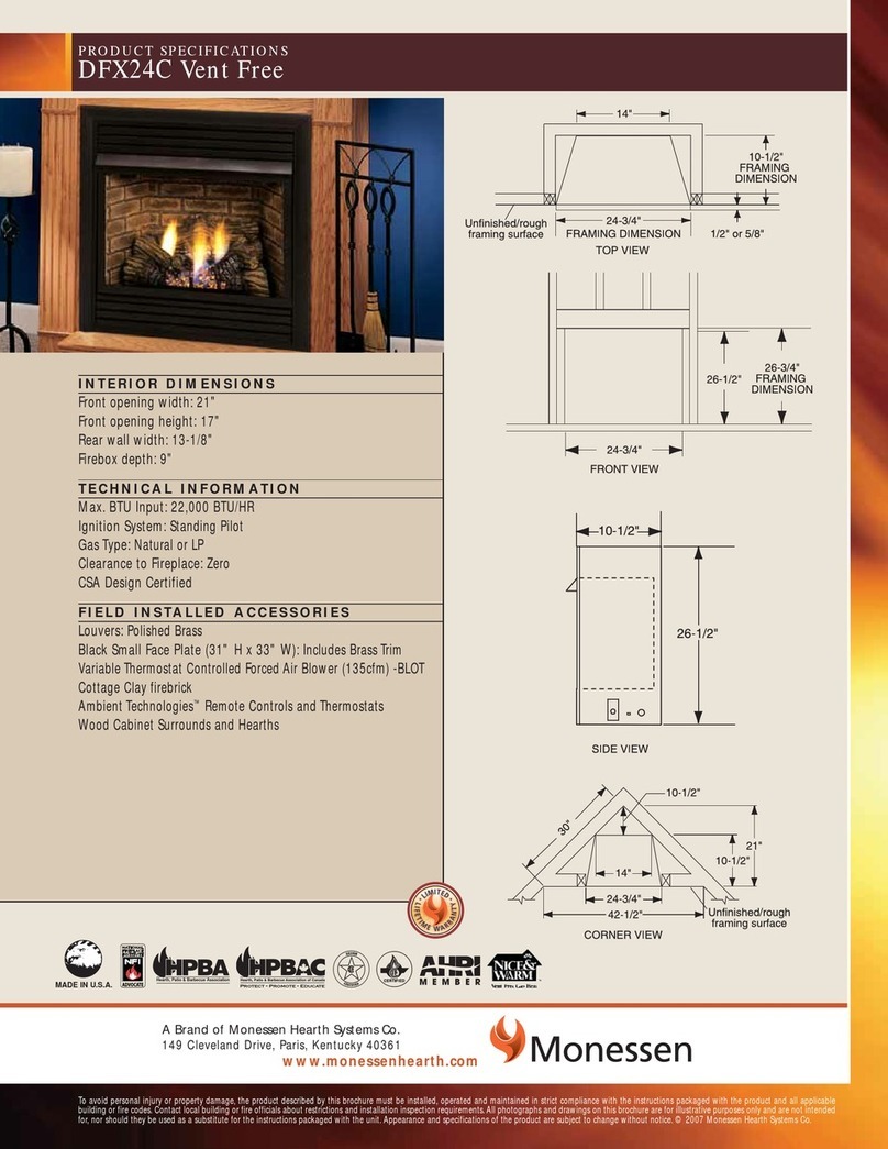 Monessen Hearth DFX24C Product specifications