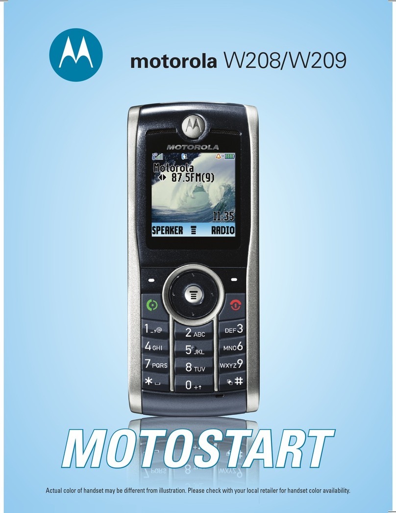 Motorola W209 User manual Motorola W209 User manual