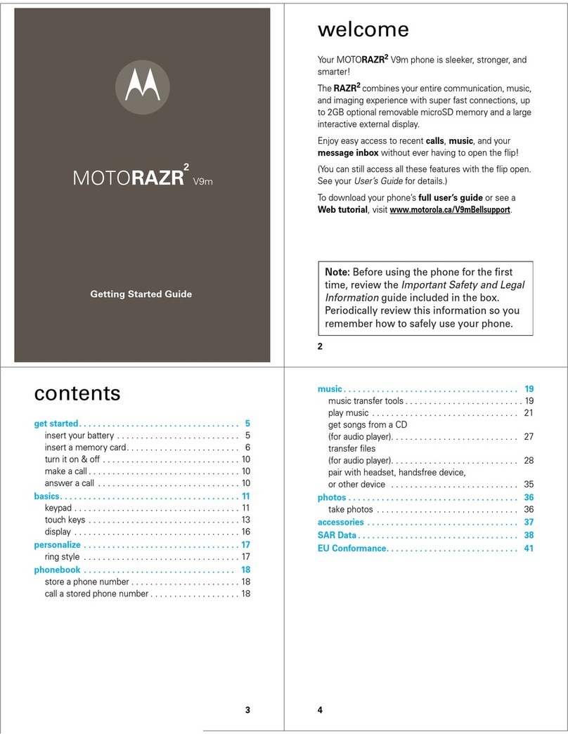 Motorola Sprint MOTORAZR2 V9m User manual Motorola Sprint MOTORAZR2 V9m User manual