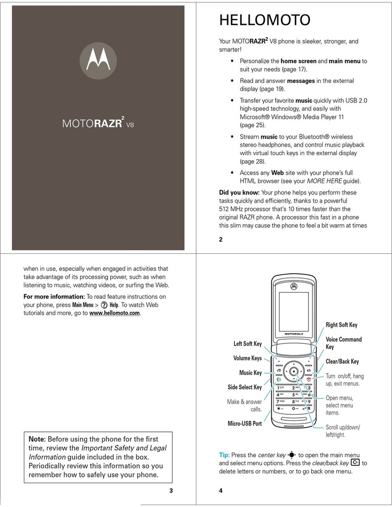 Motorola MOTORAZR2 V8 User manual