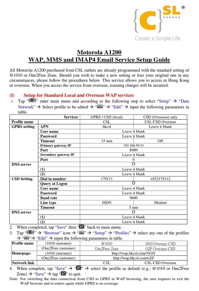 Motorola MOTOMING A1200 Instruction and safety manual