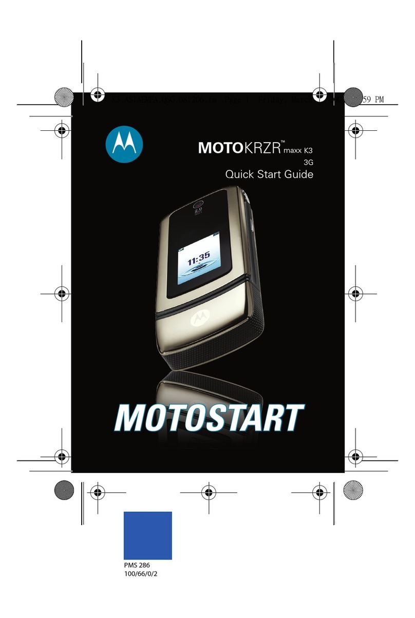 Motorola MOTOKRZR 6802931J09 User manual