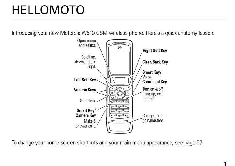 Motorola W5 10 GSM User manual