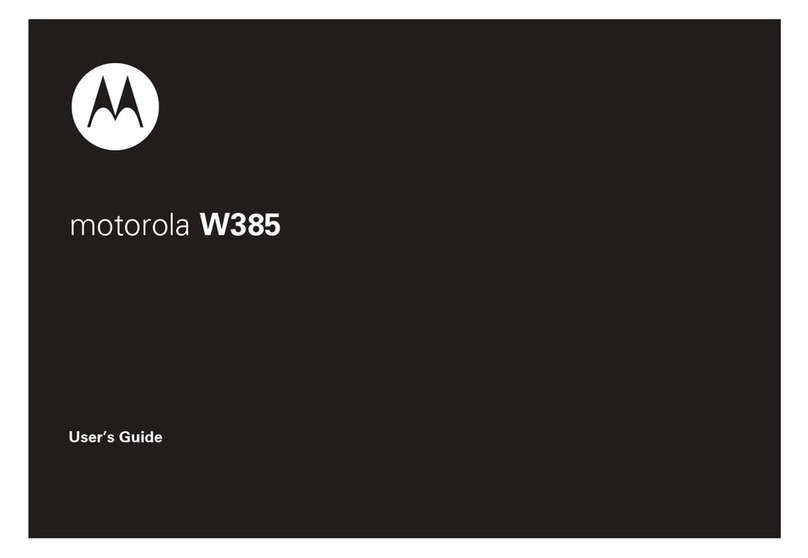 Motorola W385 User manual