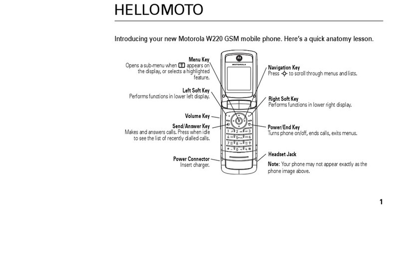 Motorola W220 User manual