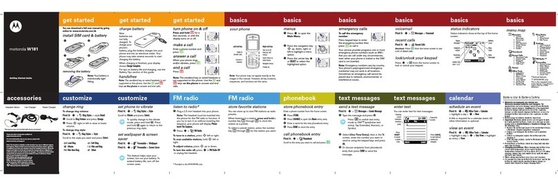 Motorola W181 User manual