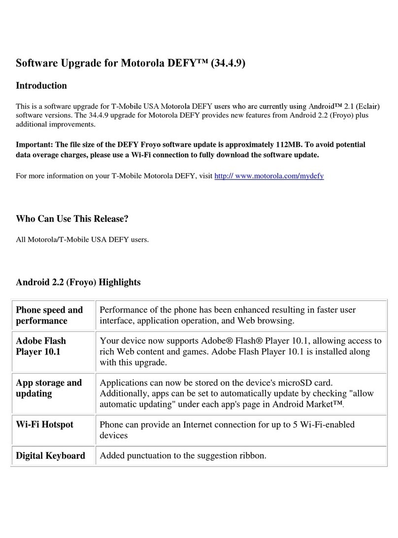 Motorola DEFY Quick start guide