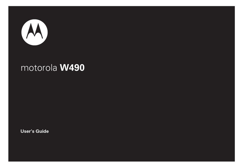 Motorola W490 User manual Motorola W490 User manual