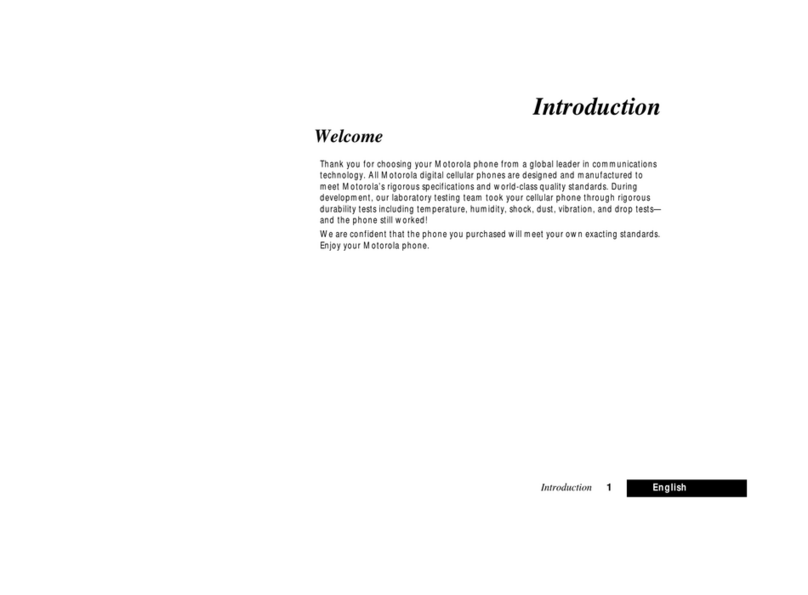 Motorola Turbo DialTM Cellular Phones User manual