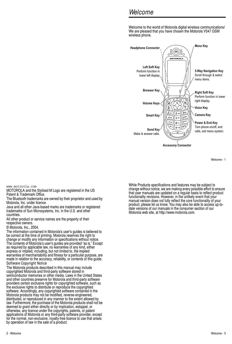Motorola V547 User manual Motorola V547 User manual