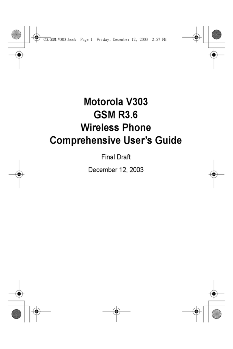 Motorola V303 User manual Motorola V303 User manual