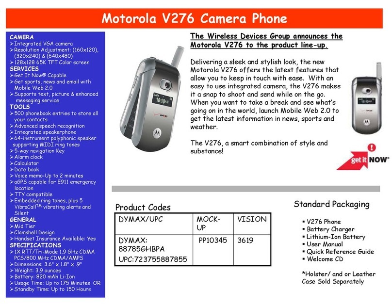 Motorola V276 User manual