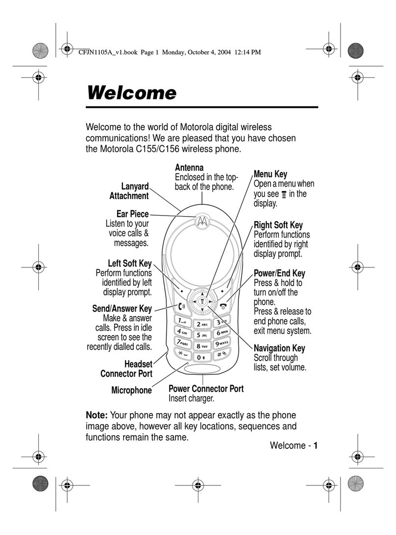 Motorola C156 User manual Motorola C156 User manual