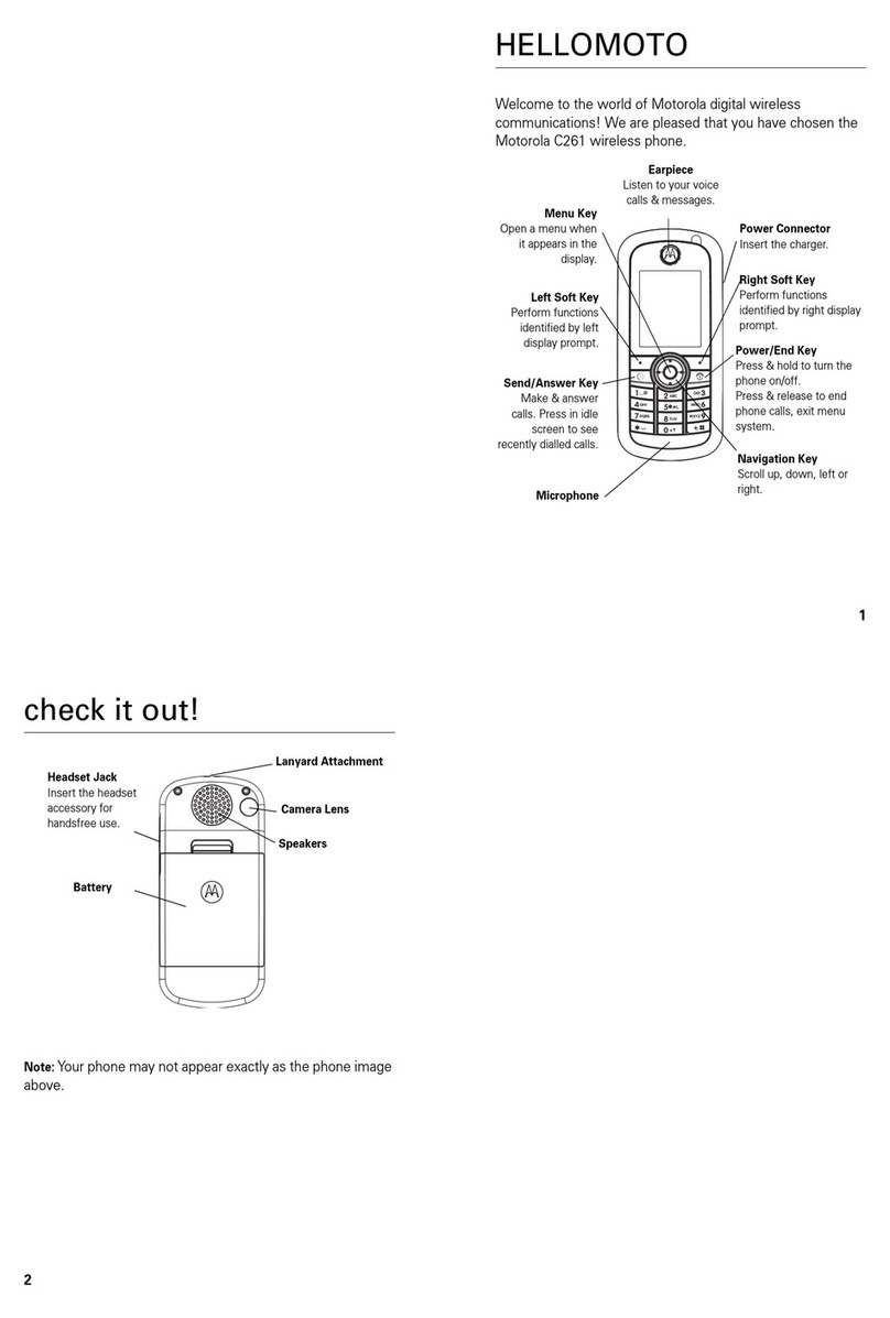 Motorola C261 TracFone User manual