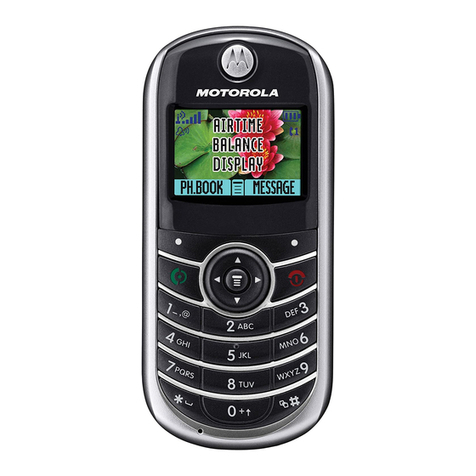 Motorola C139 - Cell Phone - GSM User manual