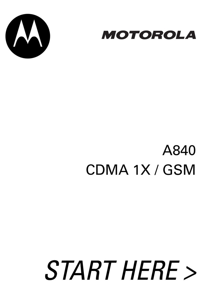 Motorola A840 - Cell Phone - CDMA2000 1X Instruction Manual