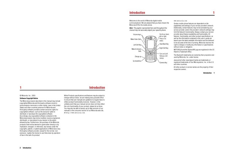 Motorola E770v 3G User manual