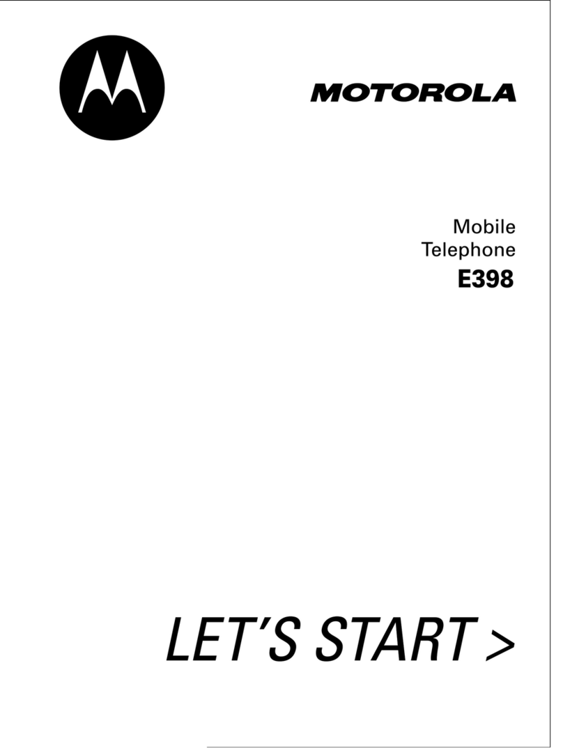 Motorola E398 series owner's manual