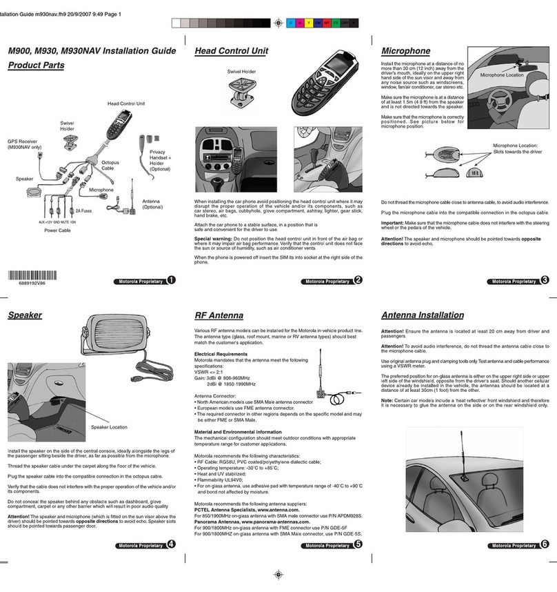 Motorola M930NAV User manual