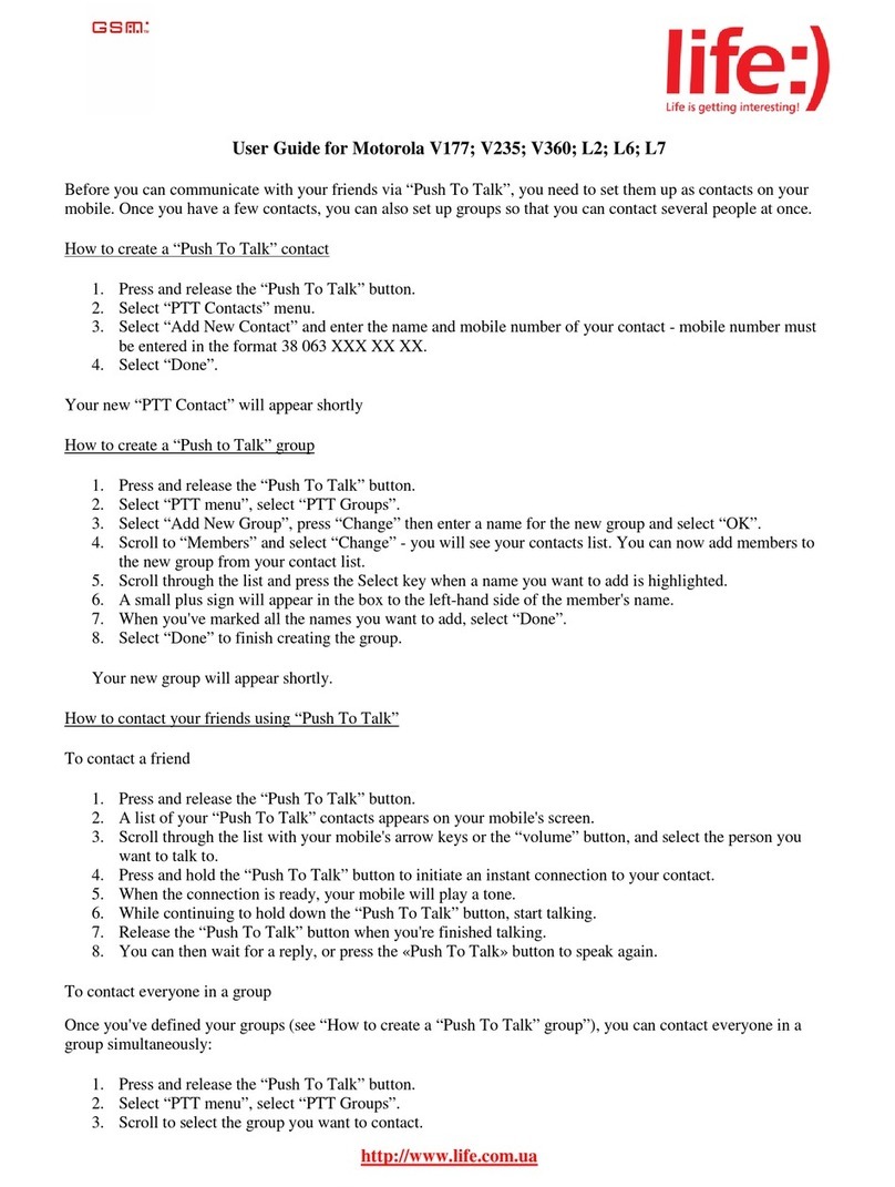 Motorola MOTOSLVR L7 User manual
