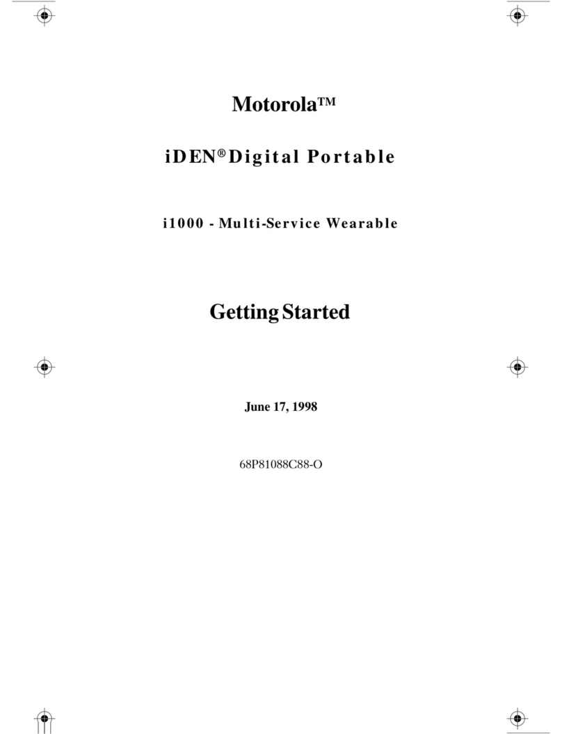 Motorola i1000 User manual Motorola i1000 User manual