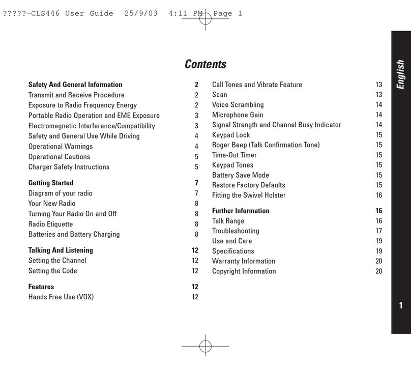 Motorola CLS446 user manual