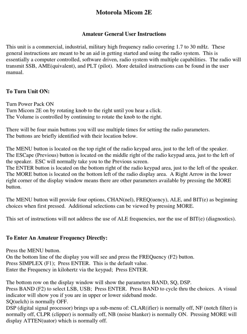 Motorola MICOM 2E User manual