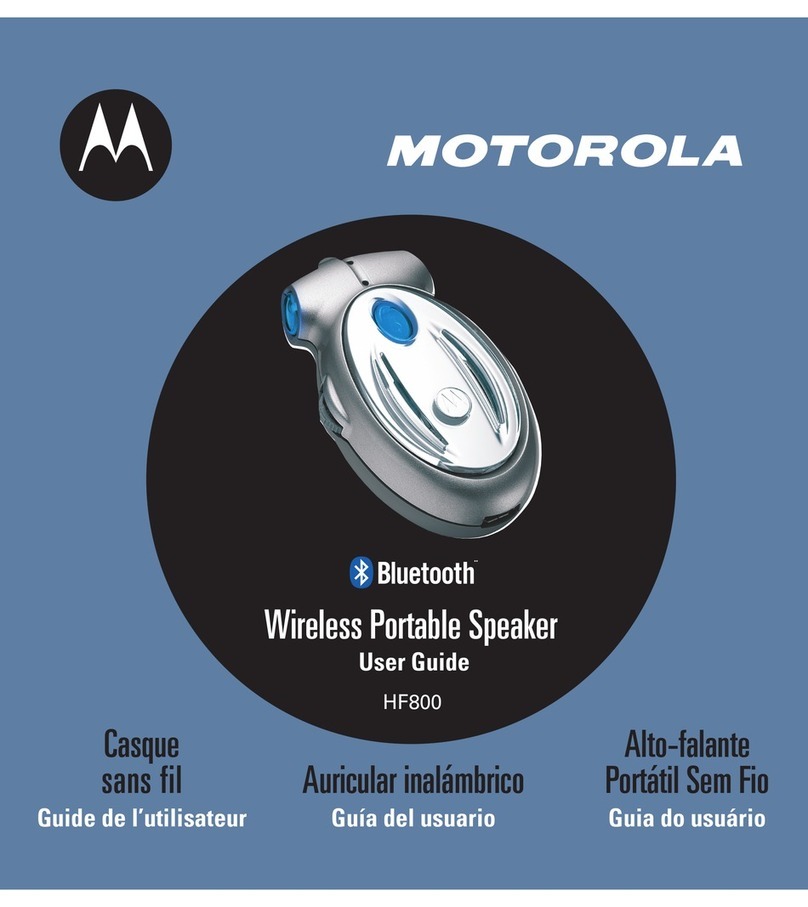 Motorola HF800 - Bluetooth hands-free Speakerphone user guide