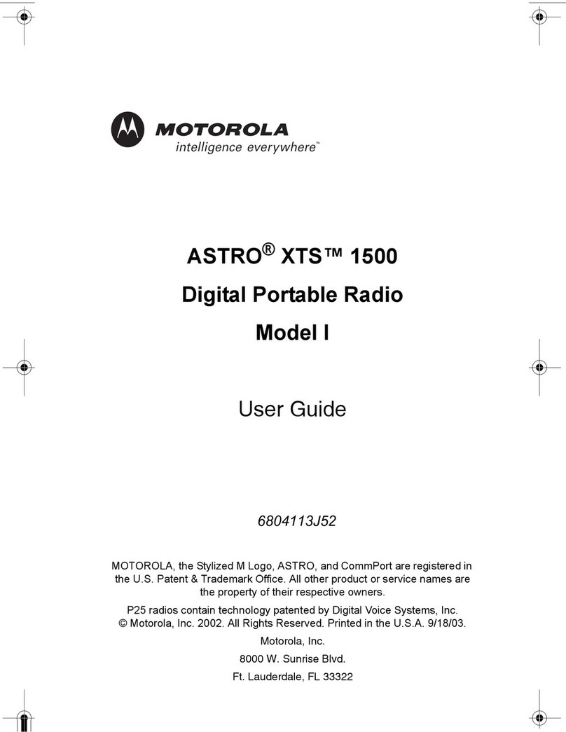 Motorola ASTRO XTSTM 1500 User manual