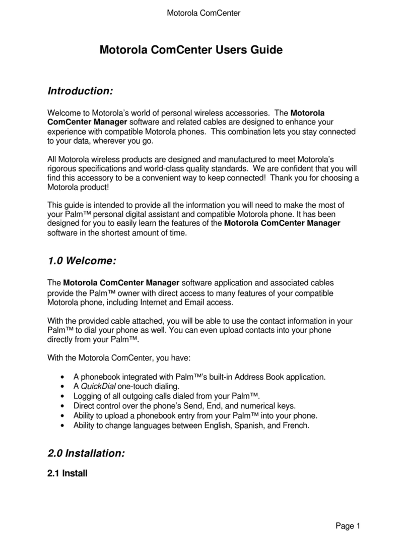 Motorola ComCenter User manual