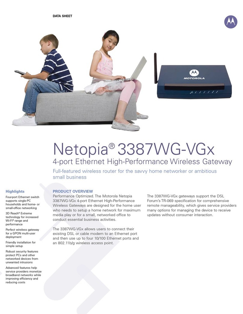 Motorola Netopia 3387WG-VGx datasheet