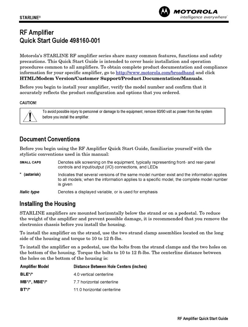 Motorola RF Amplifier User manual