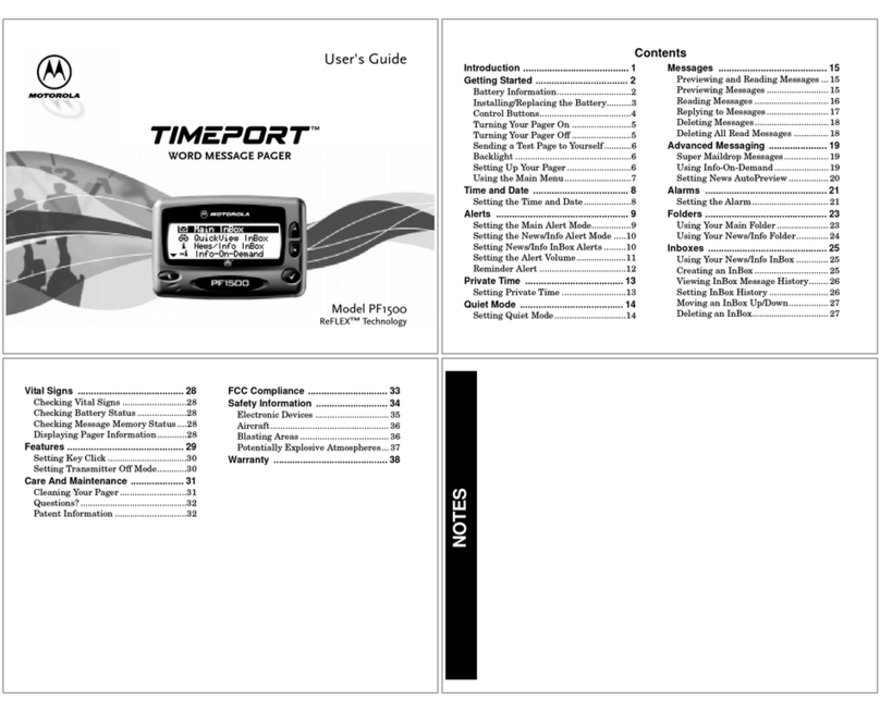 Motorola TimePort PF1500 User manual
