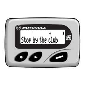 Motorola Jazz Pager User manual