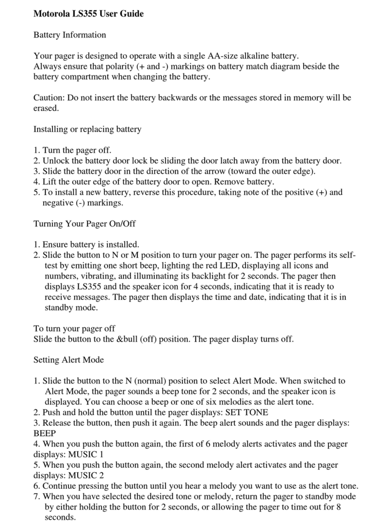 Motorola LS355 User manual
