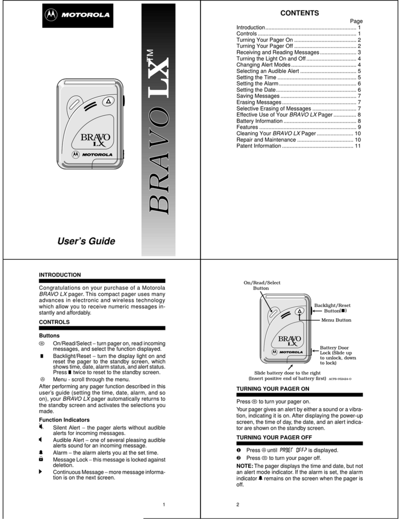 Motorola BRAVO LX User manual