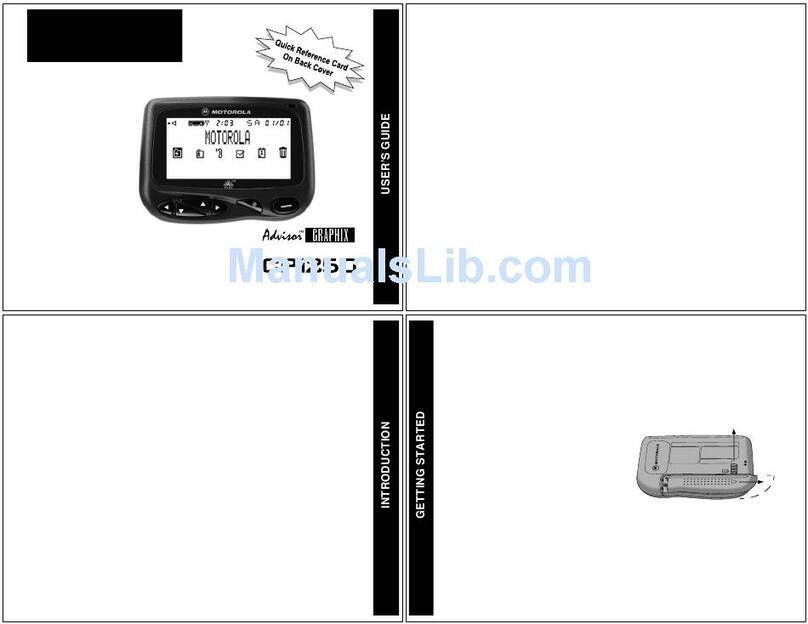 Motorola Advisor Graphix CP1250 User manual Motorola Advisor Graphix CP1250 User manual