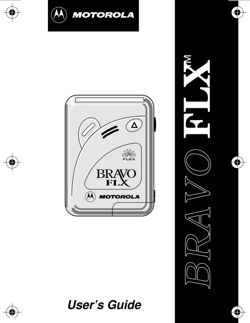 Motorola BRAVO FLX pager User manual
