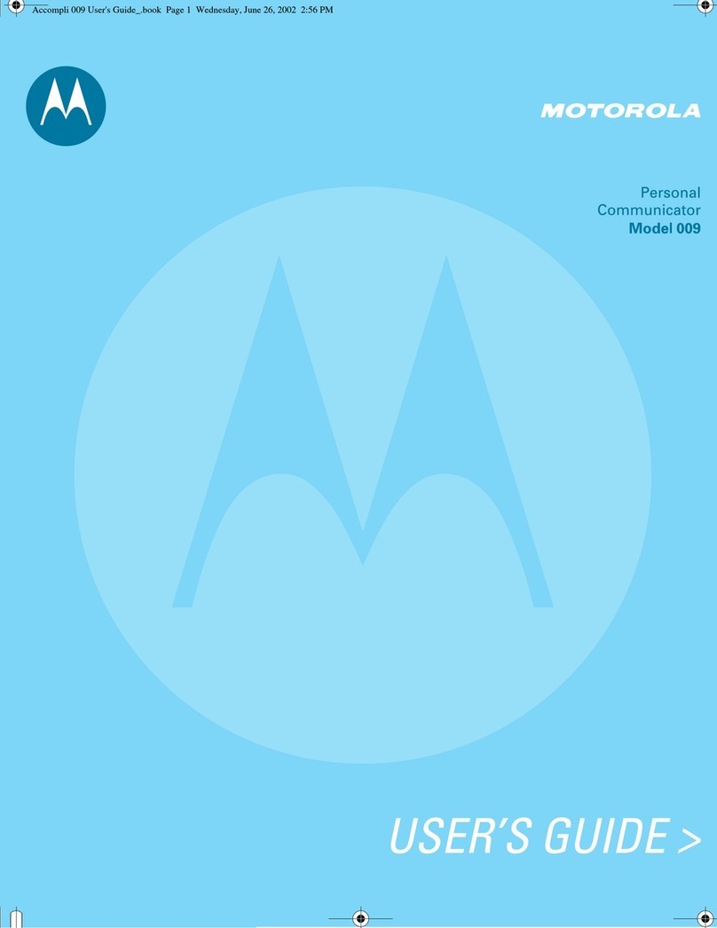 Motorola Accompli 009 User manual