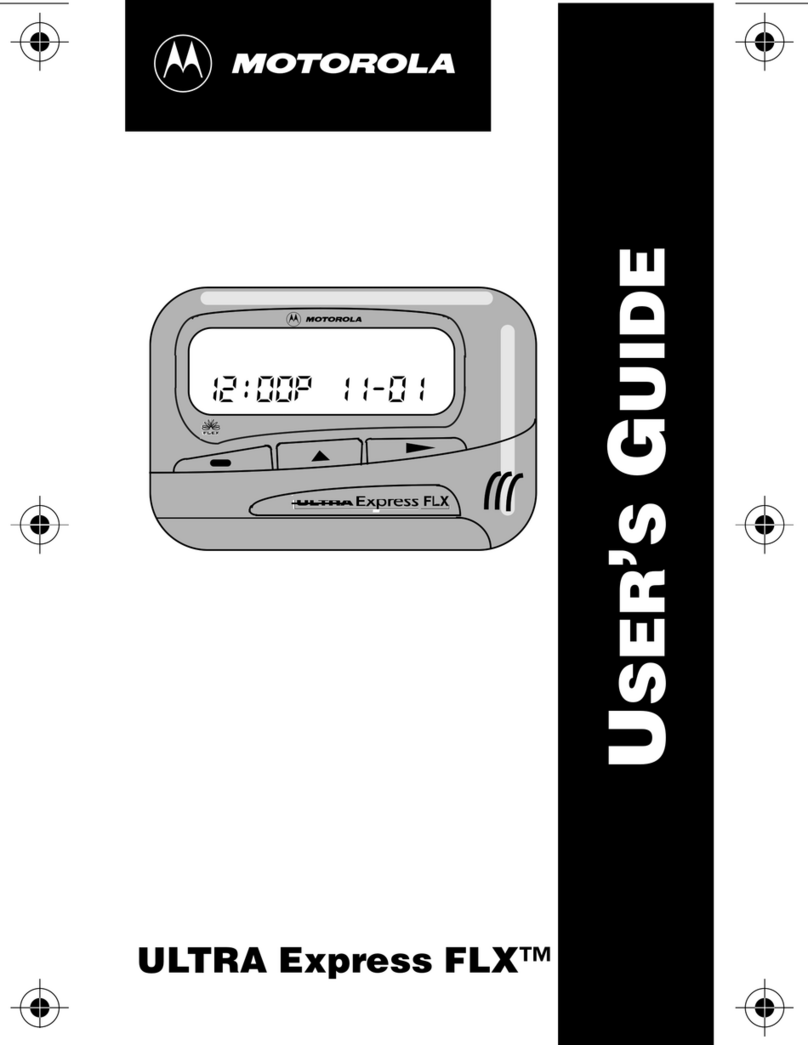 Motorola ULTRA Express ULTRA Express FLX Pager User manual