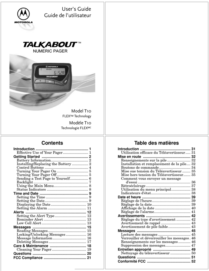 Motorola TALKABOUT FLEX T10 User manual