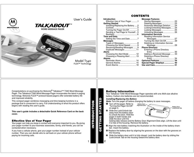 Motorola TalkAbout T340 User manual