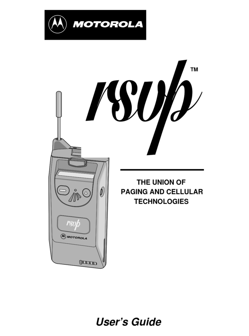 Motorola RSVP RSVP Numeric Display Pager for Micro-TAC Cell... User manual