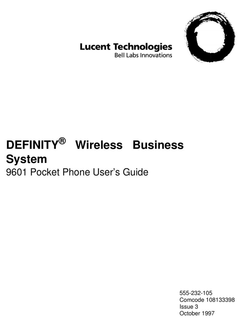 Lucent Technologies DEFINITY 9601 User manual