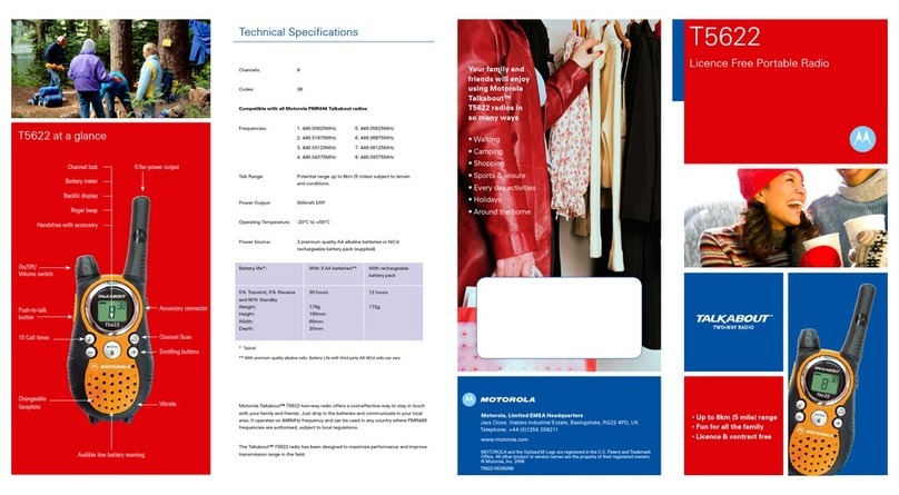 Motorola Talkabout T5622 User manual