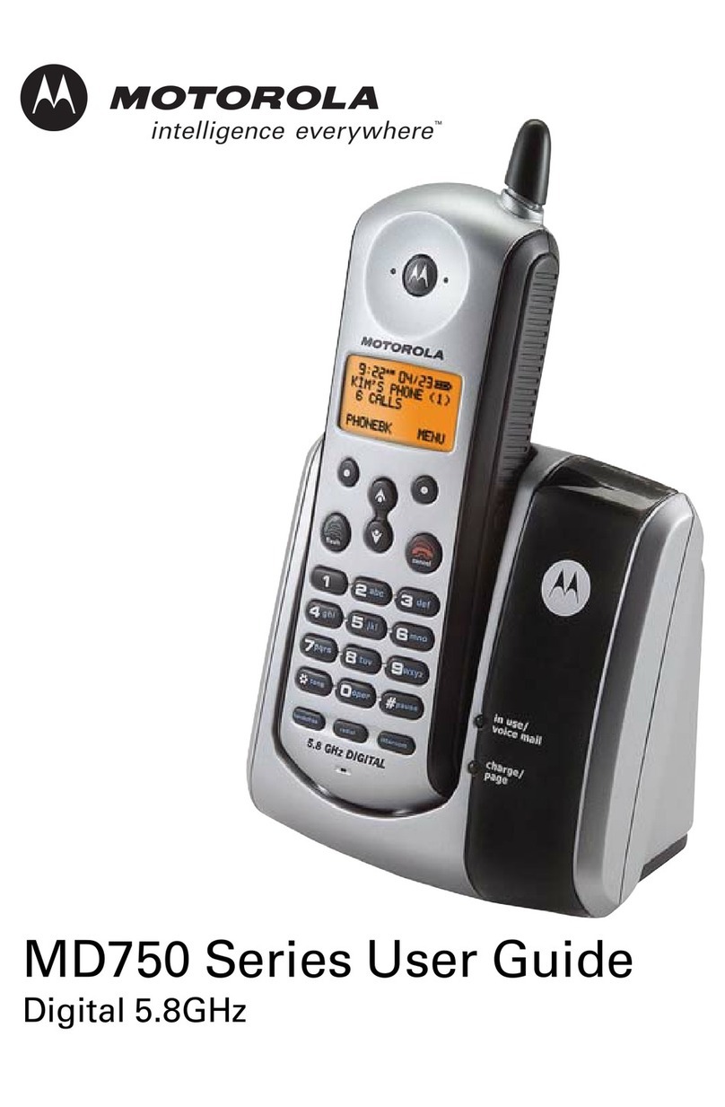 Motorola MD751 - Digital Cordless Phone user guide