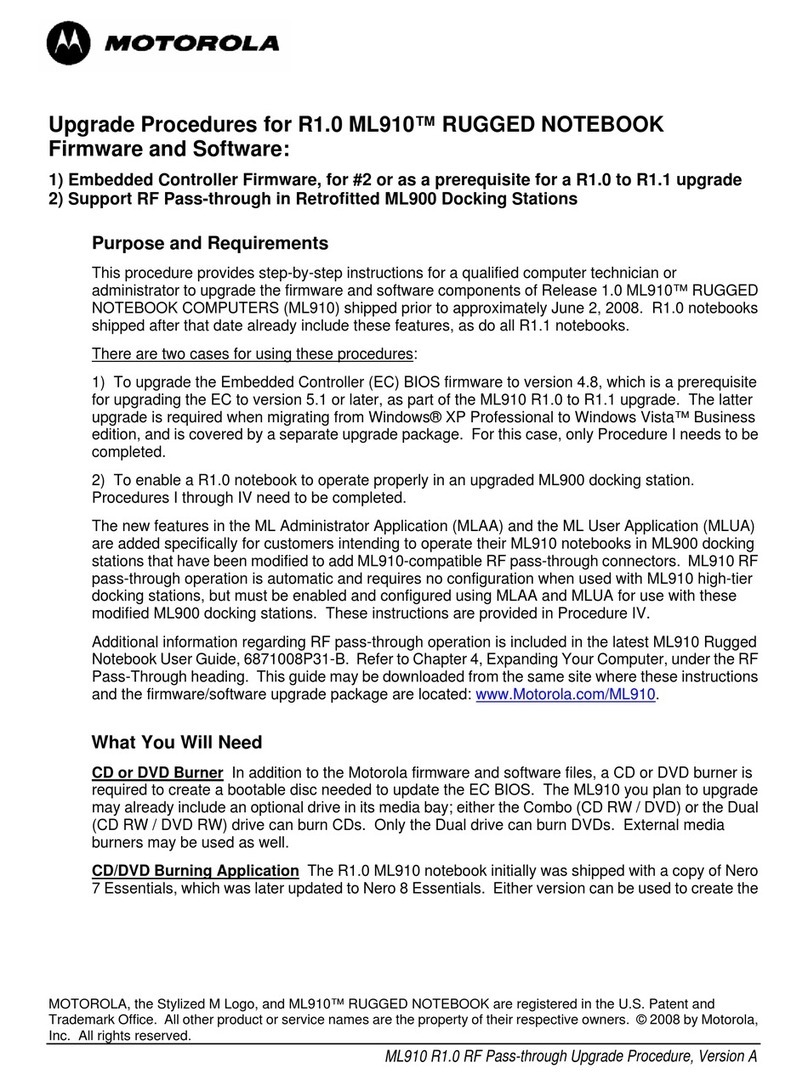 Motorola ML910TM User manual Motorola ML910TM User manual