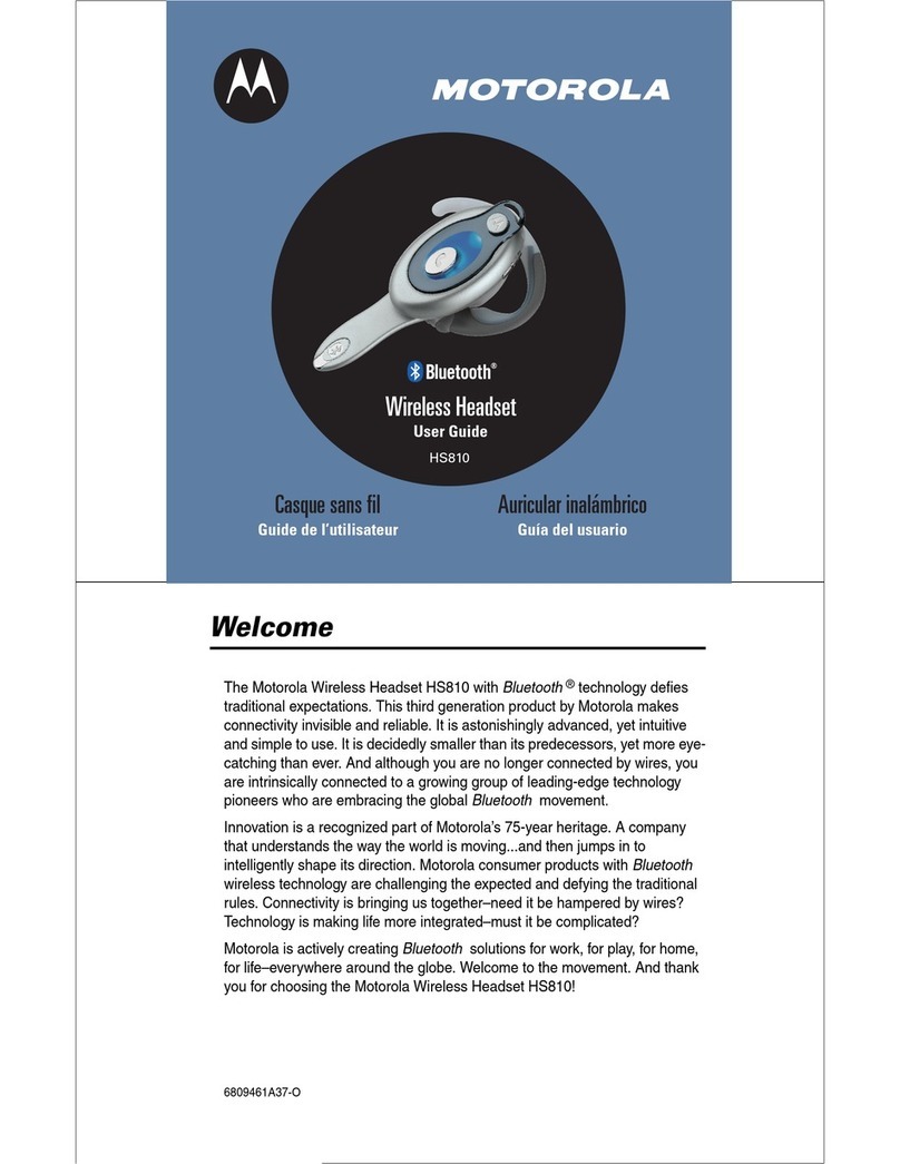Motorola HS810 - Headset - Over-the-ear user guide